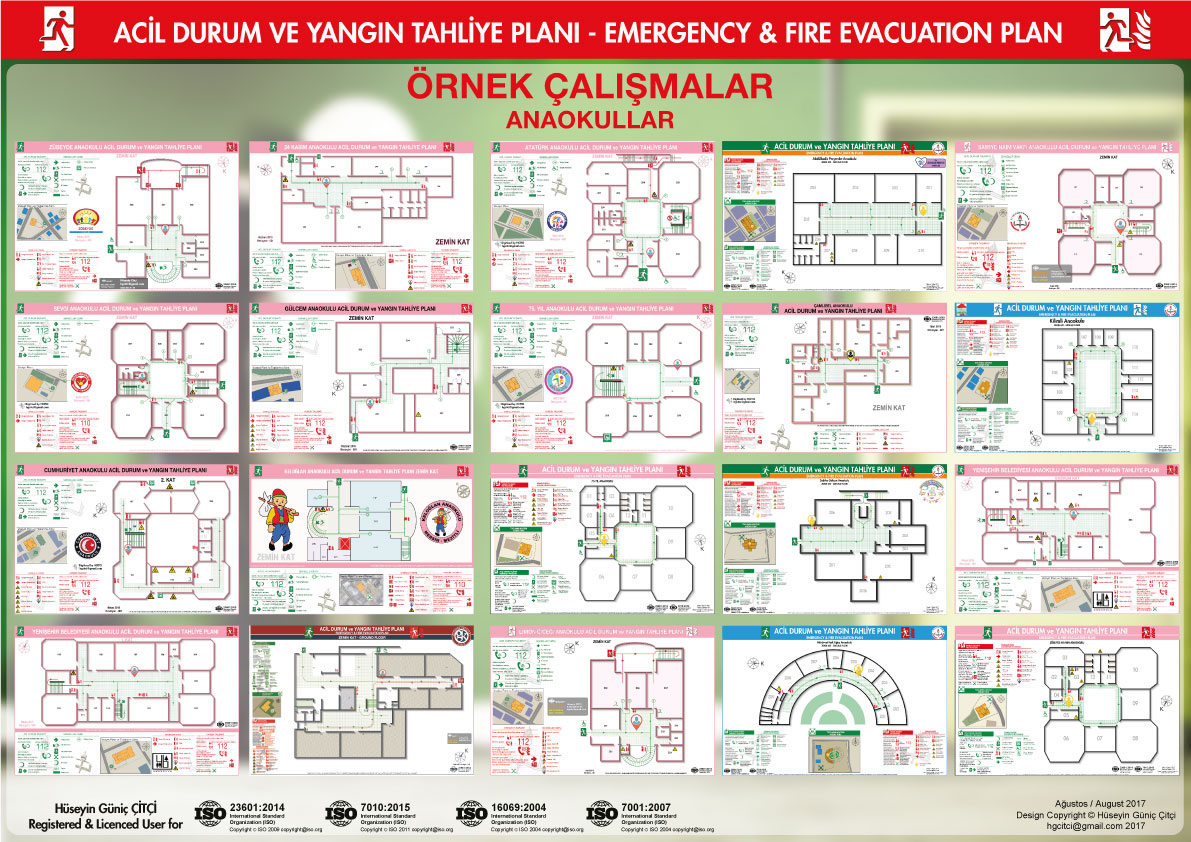 Anaokul Binası ISO 23601 Acil Durum ve Yangın Tahliye Planı