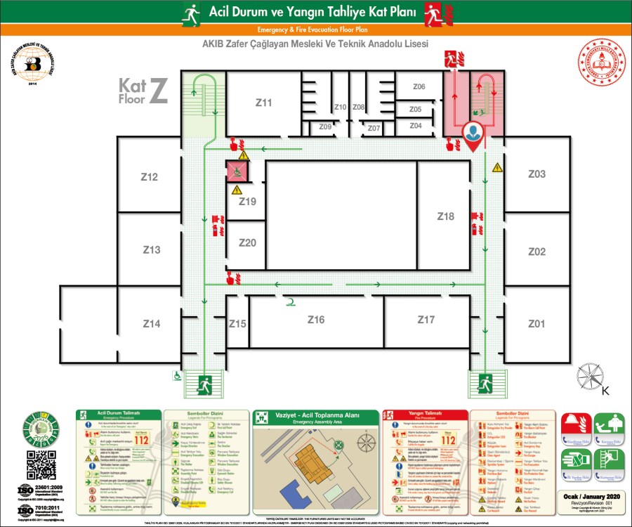 AKIB Mesleki Ve Teknik Anadolu Lisesi Acil Durum ve Yangın Tahliye Plan