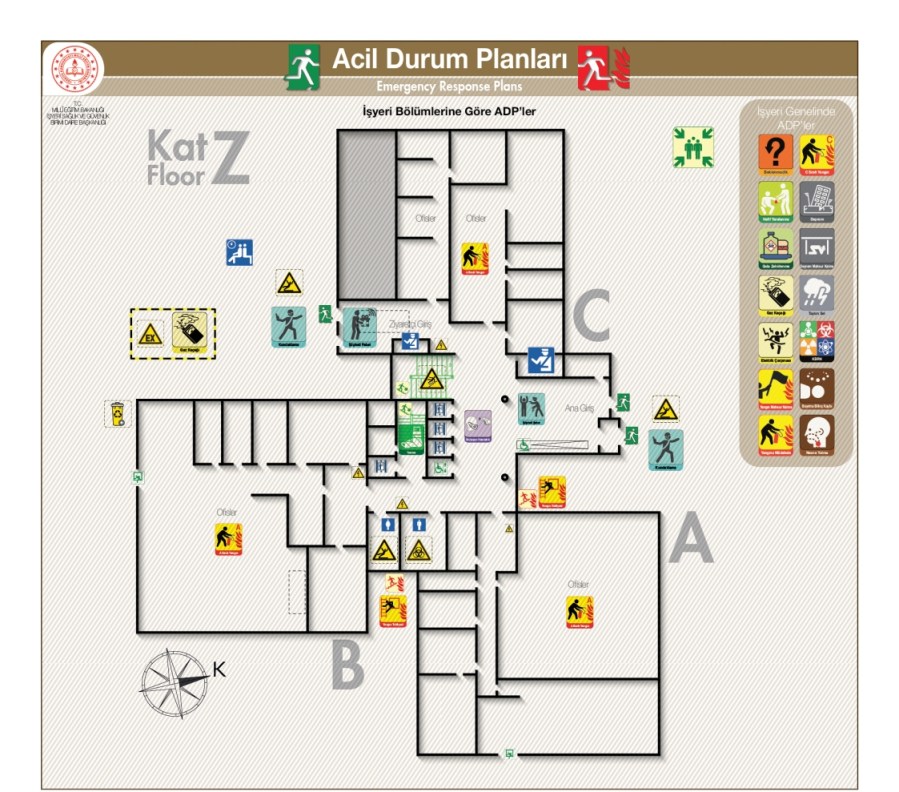 Risk Haritası Okul Binası Acil Durum ve Yangın Tahliye Planı