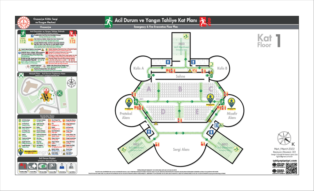 Okul Binası Risk Haritası
ISO 23601 Acil Durum ve Yangın Tahliye Planı Örneği
Acil Durum Tahliye Senaryoları
Acil Durum Müdahale Prosedürleri
Acil Durum Ekipleri
Yangınla Mücadele