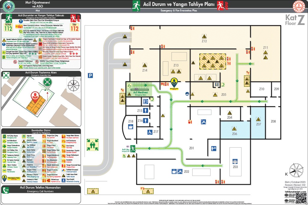 Öğretmenevi ISO 23601 Acil Durum ve Yangın Tahliye Planı