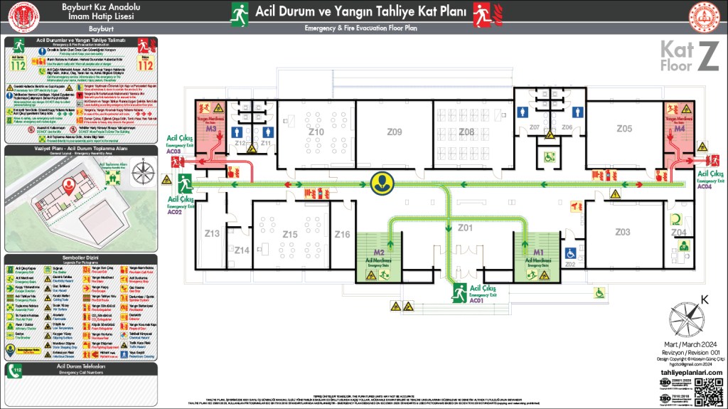 Okul Binası Risk Haritası
ISO 23601 Acil Durum ve Yangın Tahliye Planı Örneği
Acil Durum Tahliye Senaryoları
Acil Durum Müdahale Prosedürleri
Acil Durum Ekipleri
Yangınla Mücadele