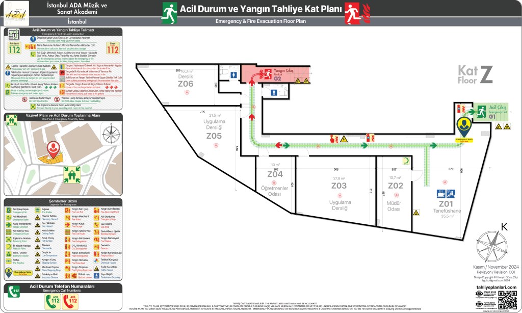 Okul Binası Risk Haritası
ISO 23601 Acil Durum ve Yangın Tahliye Planı Örneği
Acil Durum Tahliye Senaryoları
Acil Durum Müdahale Prosedürleri
Acil Durum Ekipleri
Yangınla Mücadele