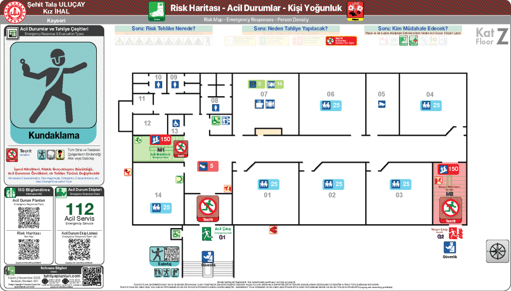 Lise Binası Risk Haritası
Kız İmam Hatip Anadolu Lisesi
ISO23601 Acil Durum ve Yangın Tahliye Planı
İHAL Acid Durum Eylem Planı