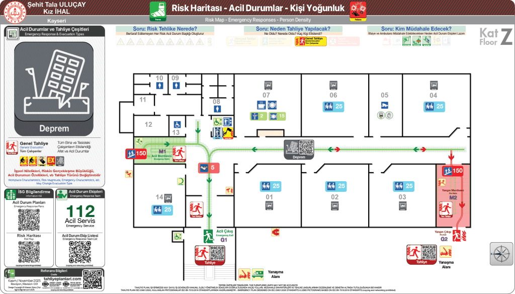Lise Binası Risk Haritası
Kız İmam Hatip Anadolu Lisesi
ISO23601 Acil Durum ve Yangın Tahliye Planı
İHAL Acid Durum Eylem Planı