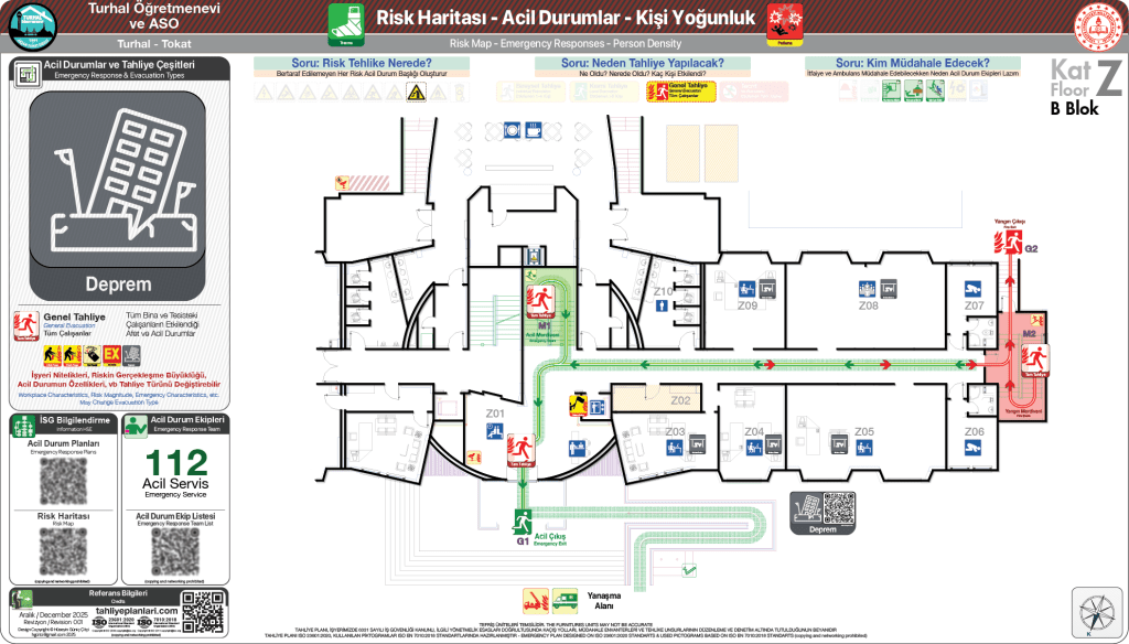 ISO 23601 Acil Durum ve Yangın Tahliye Planı
Tahliye Planı Örnekleri 
Tahliye Krokisi Örnekleri