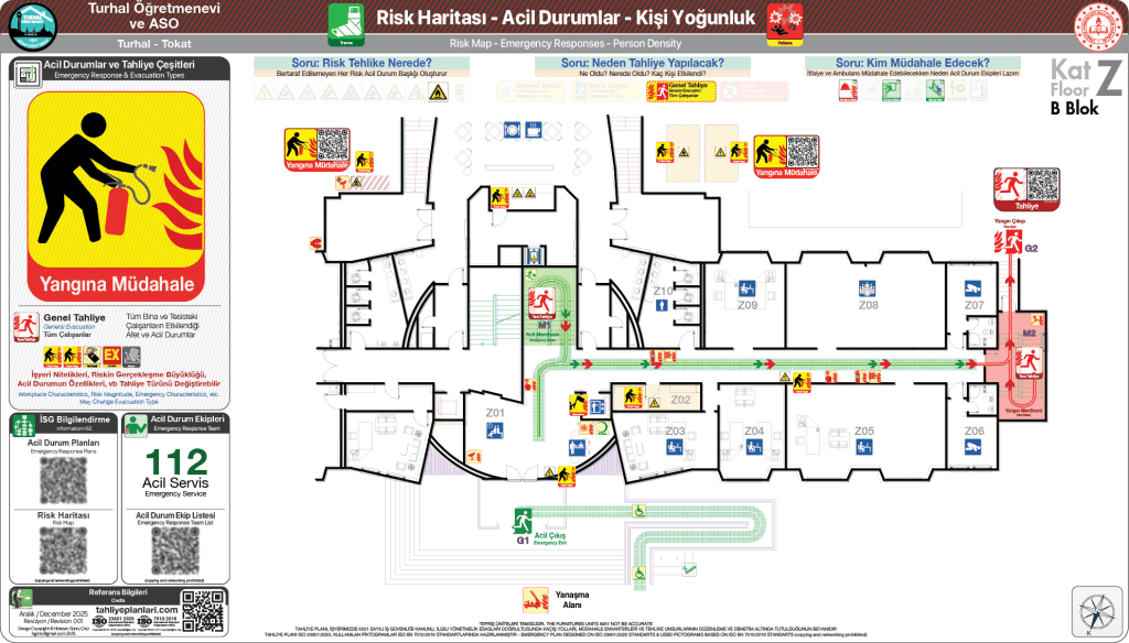 ISO 23601 Acil Durum ve Yangın Tahliye Planı
Tahliye Planı Örnekleri 
Tahliye Krokisi Örnekleri