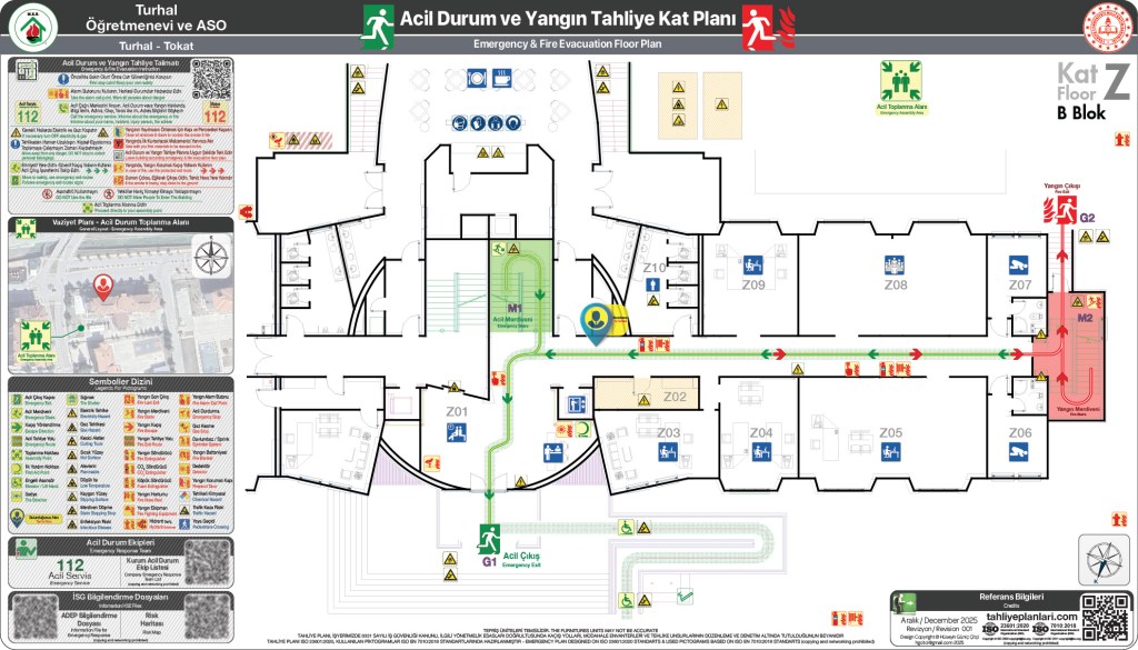 ISO 23601 Acil Durum ve Yangın Tahliye Planı
Tahliye Planı Örnekleri 
Tahliye Krokisi Örnekleri