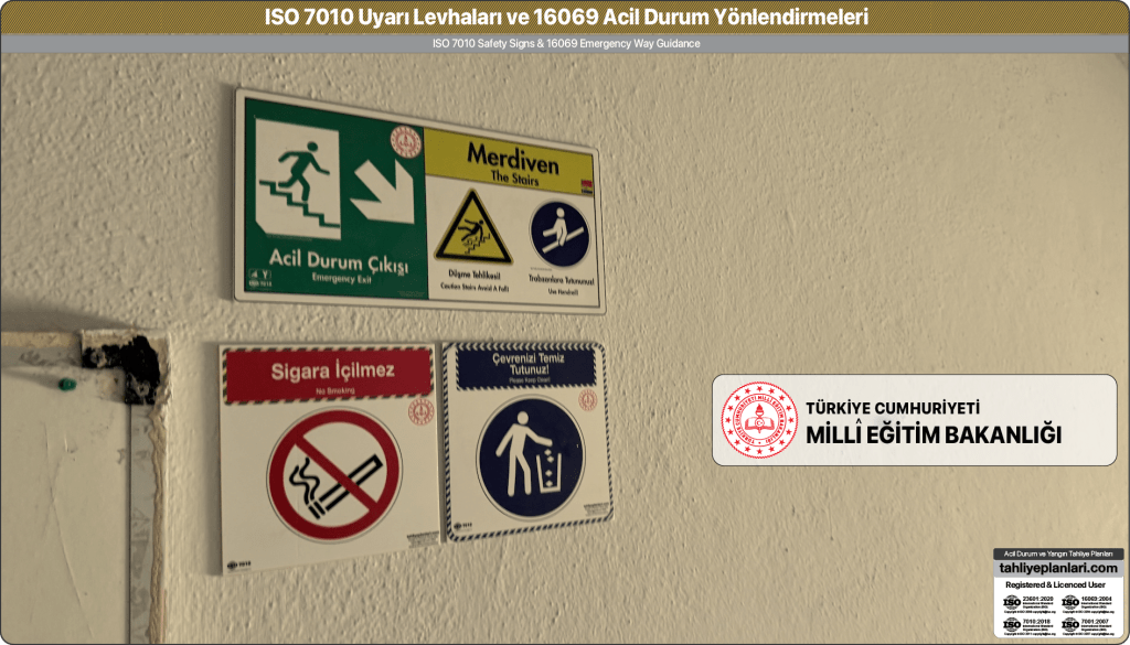 ISO 7010 Uyarı Levhaları ve 16069 Acil Durum Yönlendirmeleri
ISO 7010 Safety Signs & 16069 Emergency Way Guidance