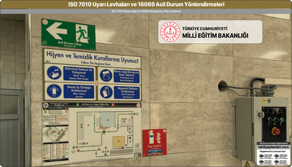 ISO 7010 Uyarı Levhaları ve 16069 Acil Durum Yönlendirmeleri
ISO 7010 Safety Signs & 16069 Emergency Way Guidance