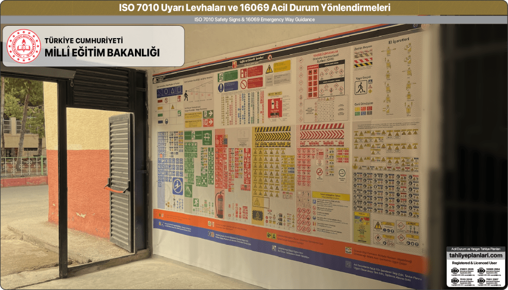 Milli Eğitim Sağlık Güvenlik İşaretleri Panosu
