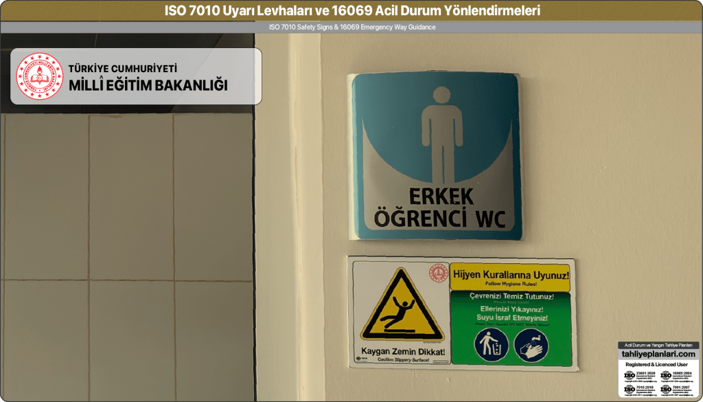 ISO 7010 Uyarı Levhaları ve 16069 Acil Durum Yönlendirmeleri
ISO 7010 Safety Signs & 16069 Emergency Way Guidance
