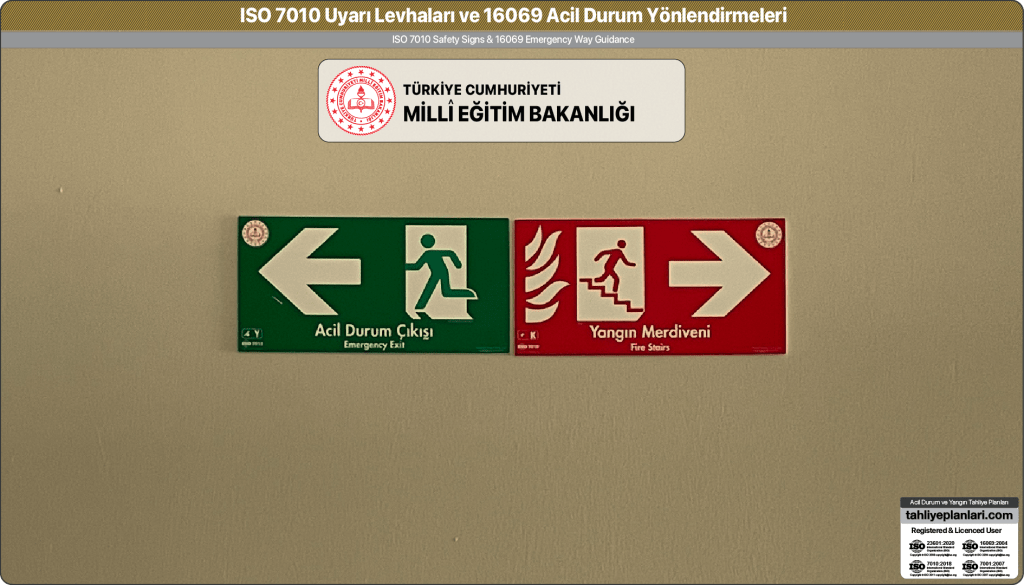 ISO 7010 Uyarı Levhaları ve 16069 Acil Durum Yönlendirmeleri
ISO 7010 Safety Signs & 16069 Emergency Way Guidance