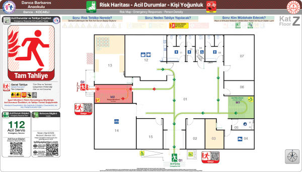 ISO23601 Genel Tahliye Yolları (Acil Durum ve Yangın Tahliye Planı Senaryoları)